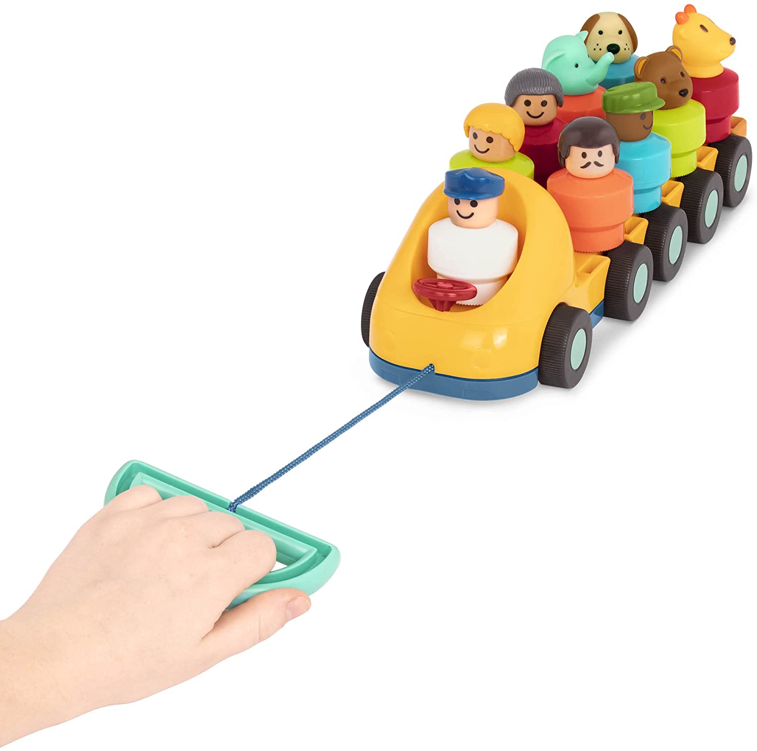 Battat – Spinning Bus – Developmental Pull Toy with Accessories for Toddlers – Bus Toy with Mo