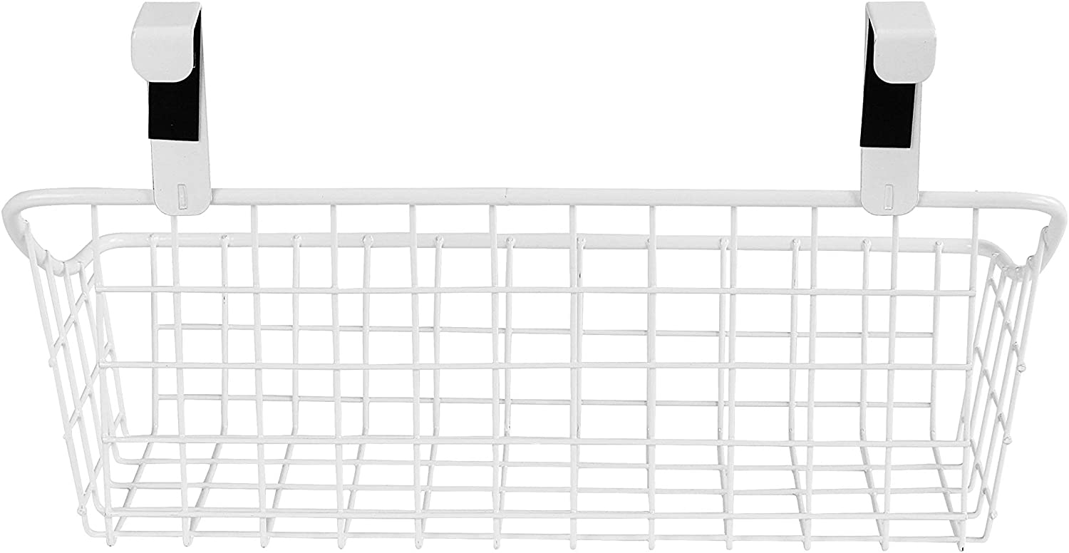 Spectrum Grid Storage Basket, Over The Cabinet, Steel Wire Organization Under Sink Kitchen & Bathroo