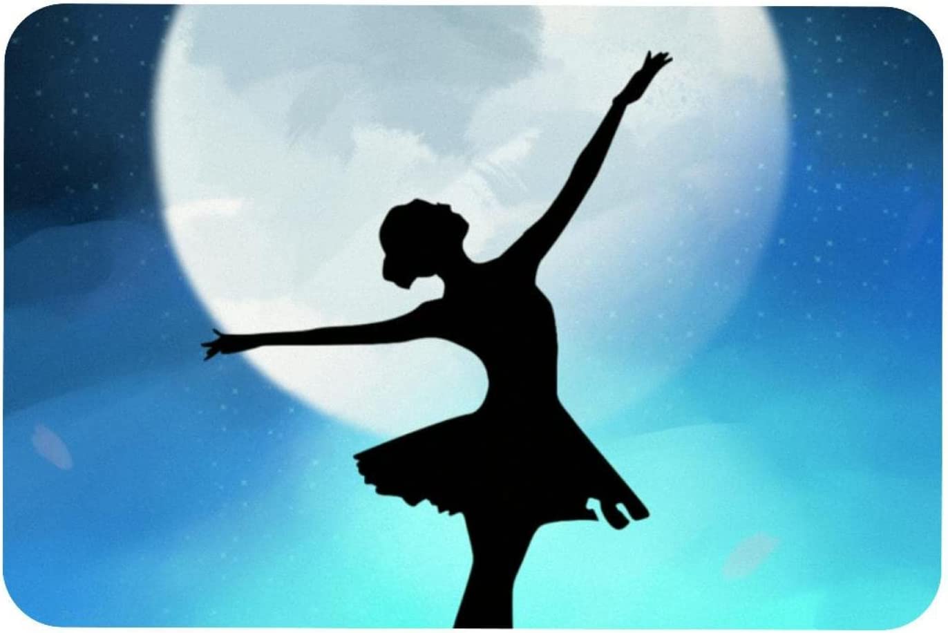 Mouse Pad Ballet Dance Mouse Mat Waterproof Non-Slip Rubber Base for Office Home Gaming Working 18x2
