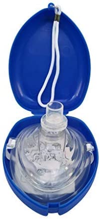 1pcs First Aid CPR Rescue Adult and Child CPR Face Shield Barrier Face Shield Oxygen Inlet in Box