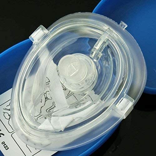 1pcs First Aid CPR Rescue Adult and Child CPR Face Shield Barrier Face Shield Oxygen Inlet in Box