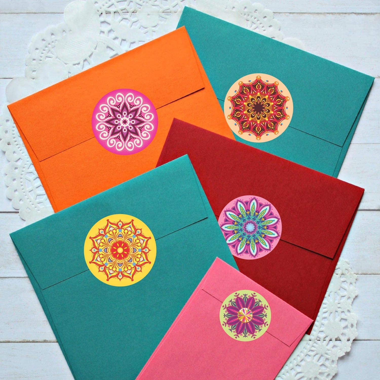 Mandala Stickers Seals Labels - (Pack of 120) 2