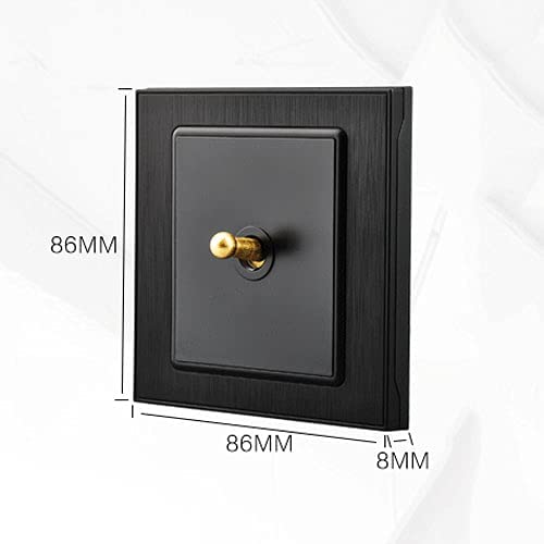 Modeen Retro Toggle Switch 1-4 Gang 2 Way Toggle Switch Loft Industrial Style Retro Toggle Switch Bl