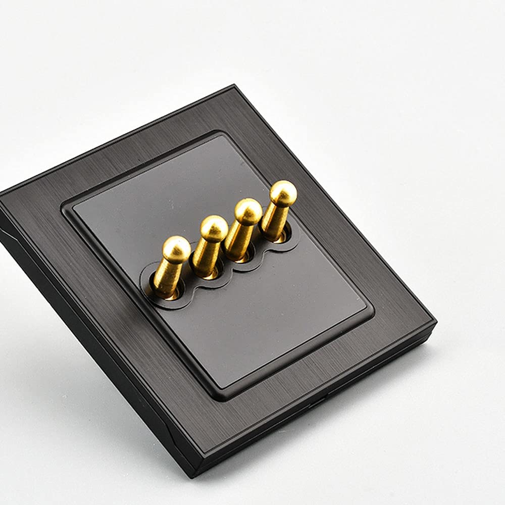 Modeen Retro Toggle Switch 1-4 Gang 2 Way Toggle Switch Loft Industrial Style Retro Toggle Switch Bl