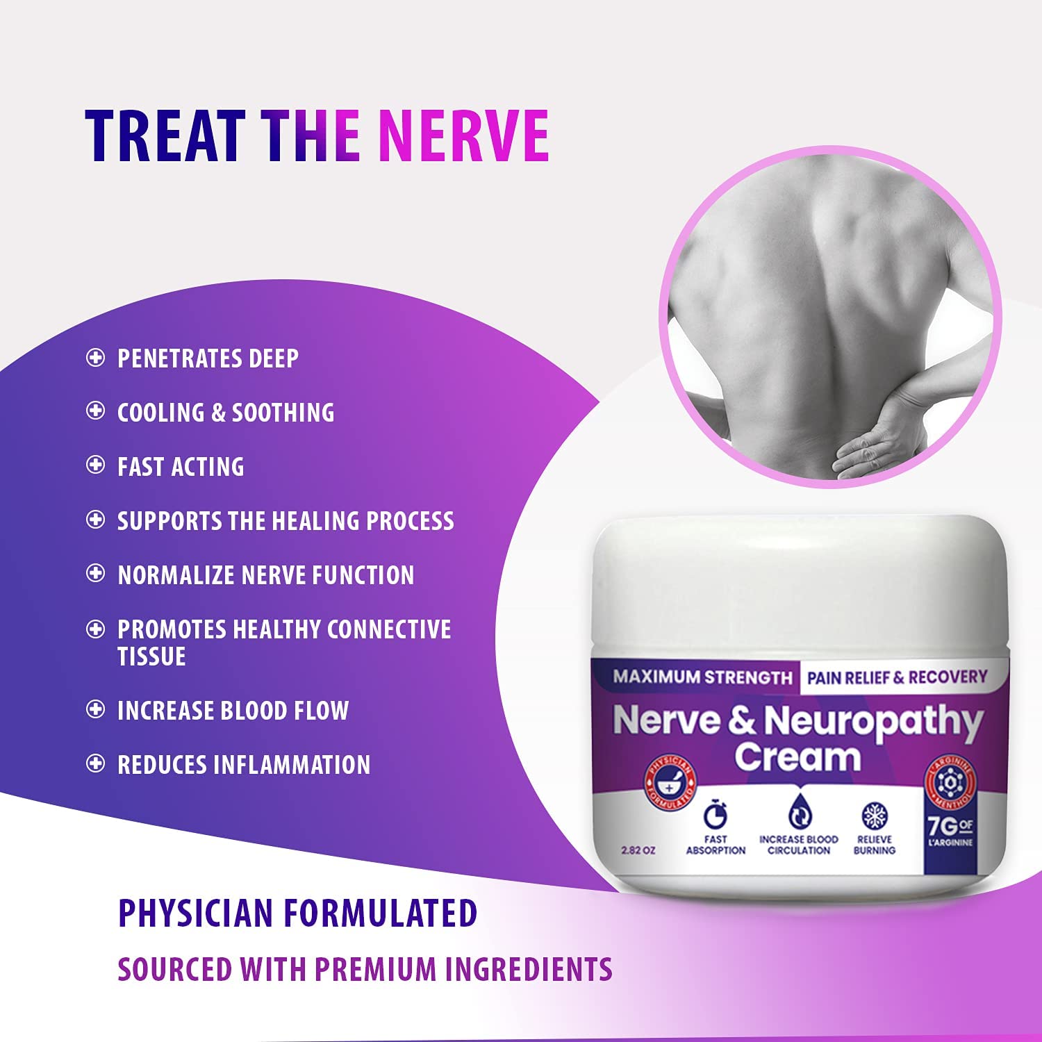 Nerve & Neuropathy Cream by NerveSpa Maximum Strength Relief for Foot