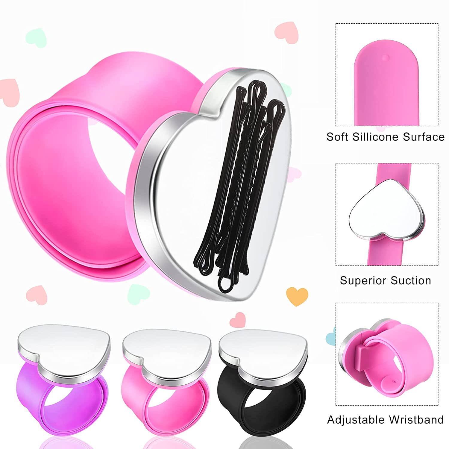 33 Pieces Magnetic Wristband Sewing Pincushion Pin Holder Wristband Pin Cushion Holder with Stainles