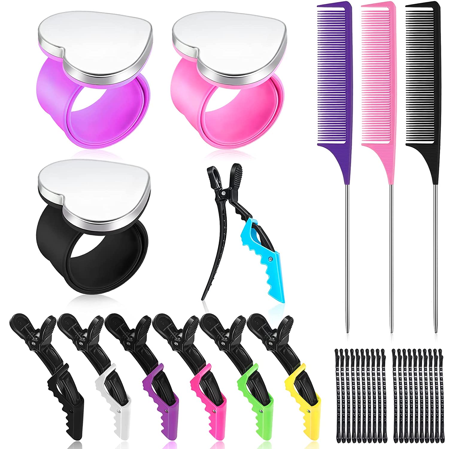 33 Pieces Magnetic Wristband Sewing Pincushion Pin Holder Wristband Pin Cushion Holder with Stainles