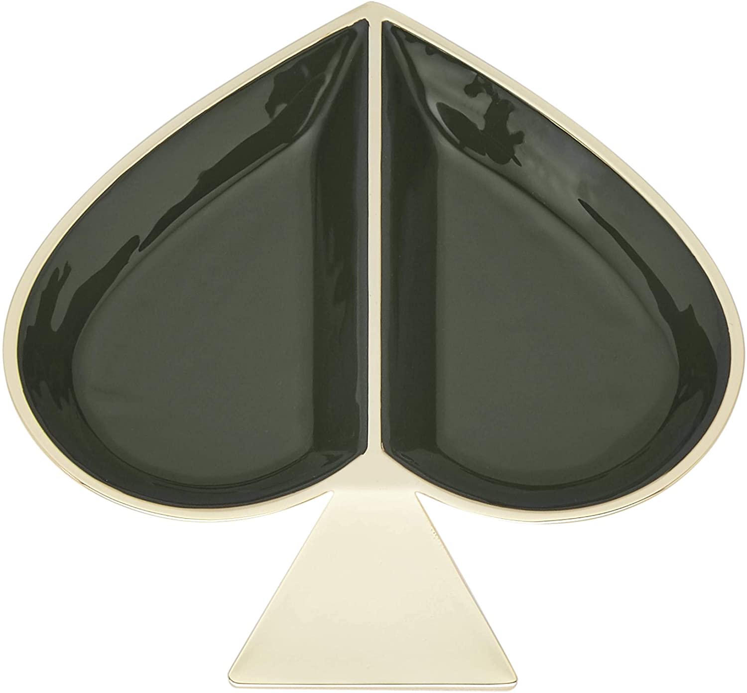 Kate Spade New York Green Jewelry Dish Spade Street Keepsake Box, 0.50 LB, Clover