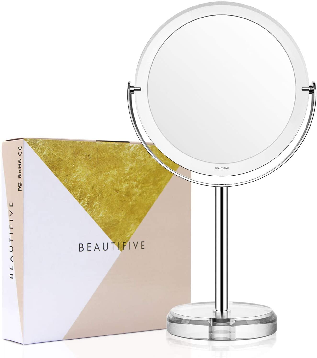 Makeup Mirror, Beautifive Double Sided Vanity Mirror with 1x/7x, Tabletop Magnifying Mirror, Swivel