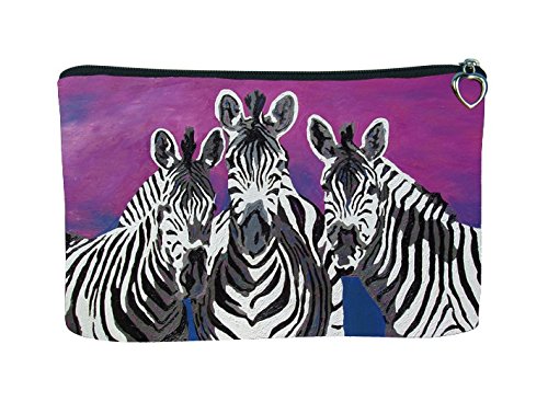 Zebra Zipper Pouch - Support Wildlife Conservation - From My Original Painting, Family