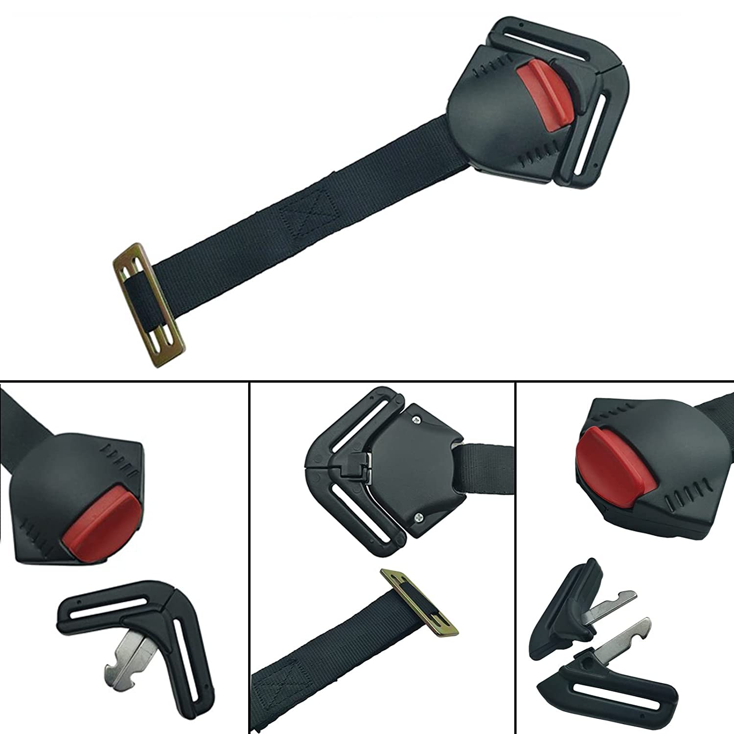 Child Car Seat Toddler Harness Clip Fixed Lock Buckle 5PT 5 Point Adjustable Strap for Stroller Baby