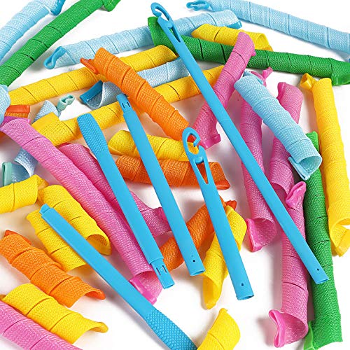 Hair Curlers Hook Spiral Curls Hook 2 Pcs Extended No Heat 20.3 Inch Super Long Wave Hair Curlers St