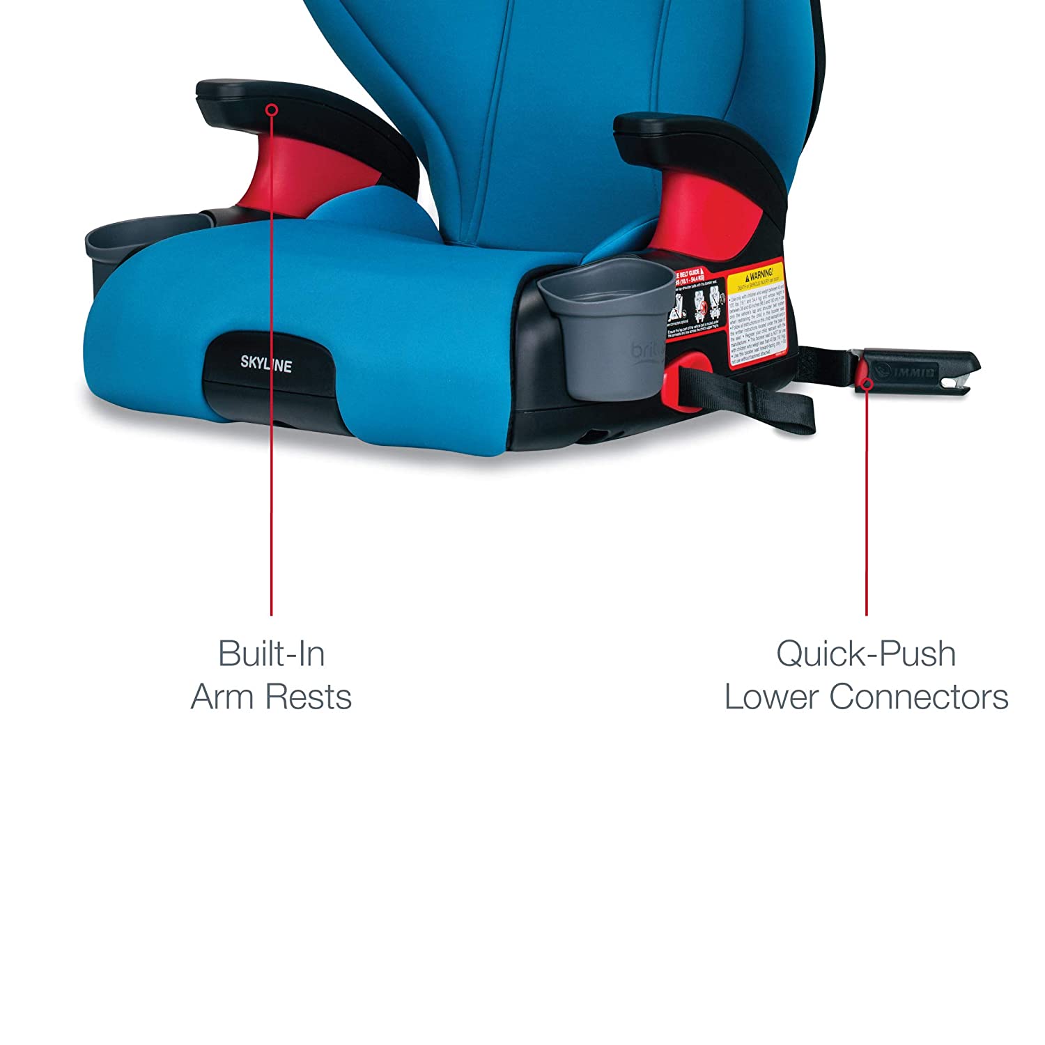 Britax Skyline 2-Stage Belt-Positioning Booster Car Seat, Teal - Highback and Backless Seat