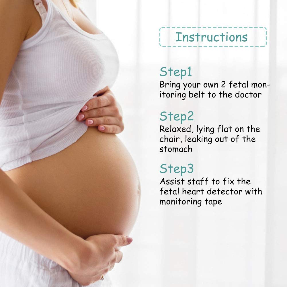 2Pcs Monitoring Belt, Monitoring Belt, Fetal Heart Monitoring Belt Fetal Tape Fetal Heart Monitoring