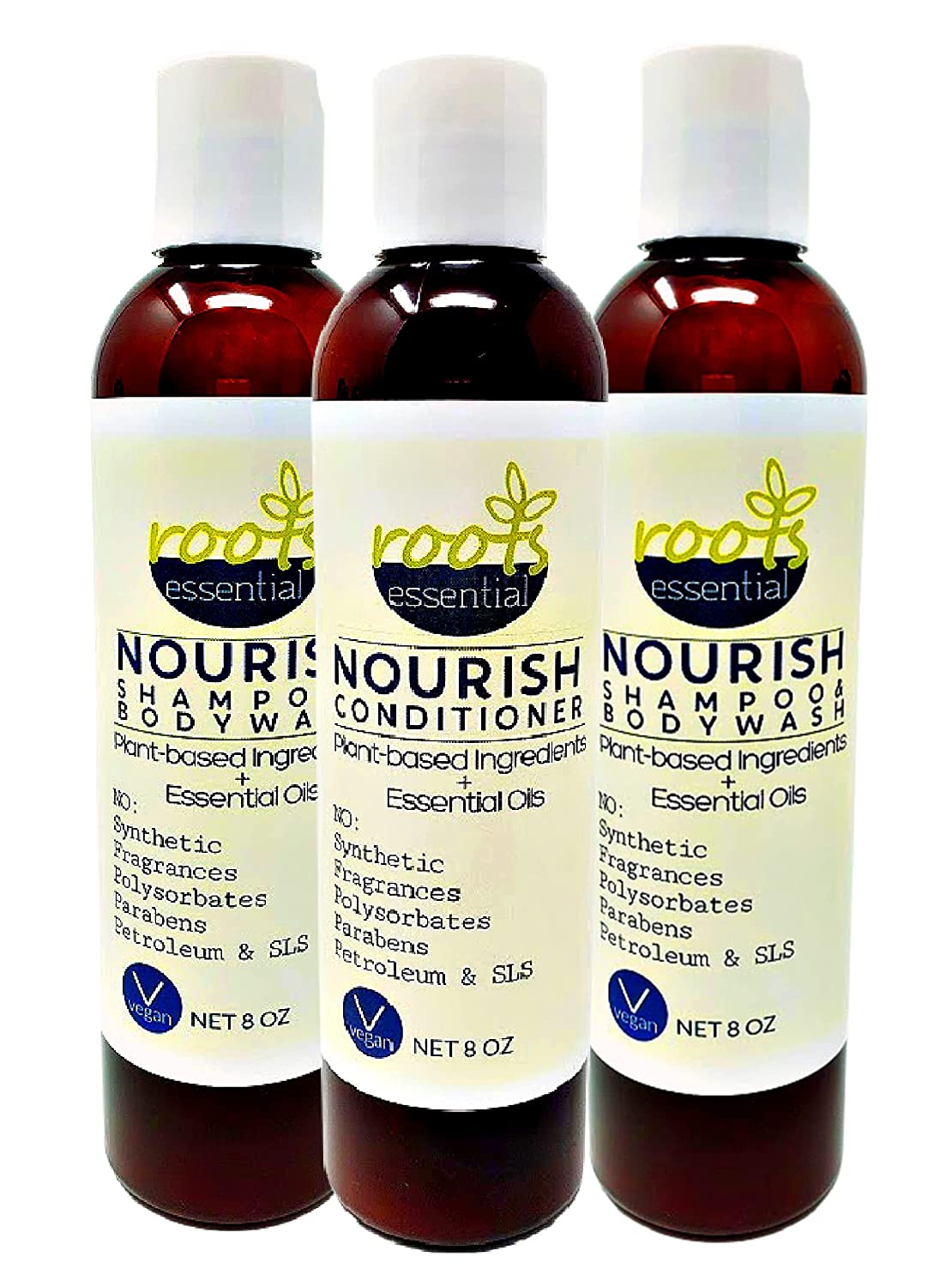 3 PACK 3-in-1 Restore Botanical Shampoo & Bodywash (2) + (1) Conditioner (Rosenmary)