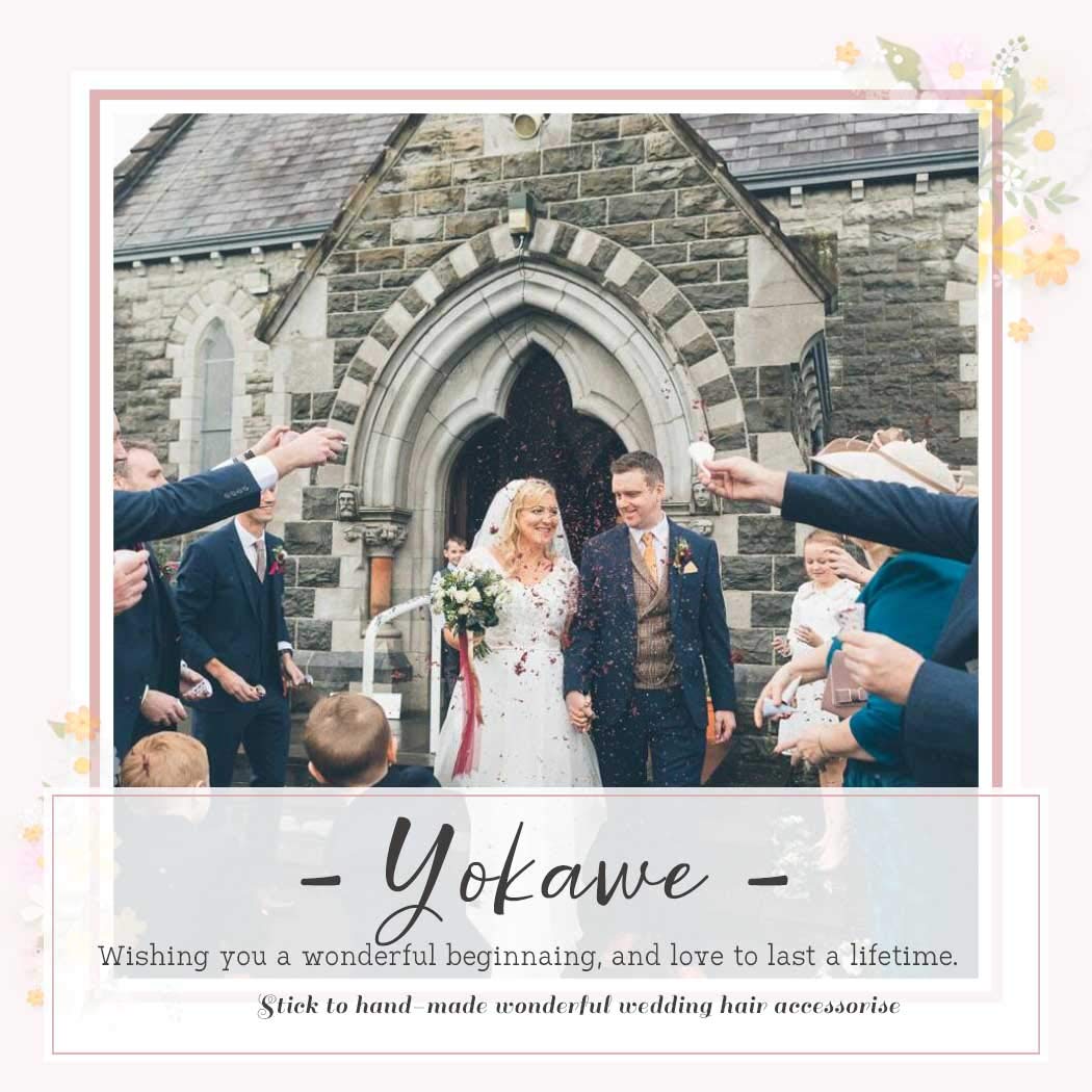 Yokawe Bridal Wedding Hair Comb Silver Pearl Bride Side Combs Flower and Leaf Hair Accessories for W