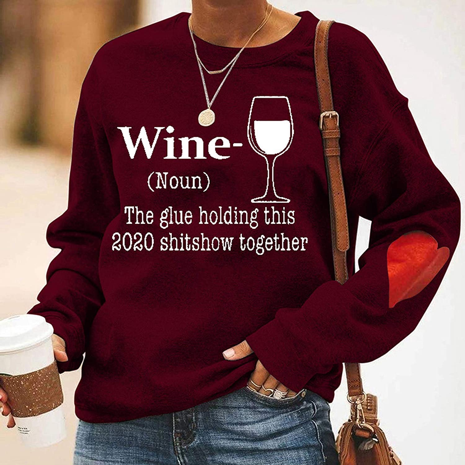 Dosoop Sweatshirts I Love Dr Fauci Tops for Women Pullvoer Long Sleeve Casual Crew Neck Pullover Blo