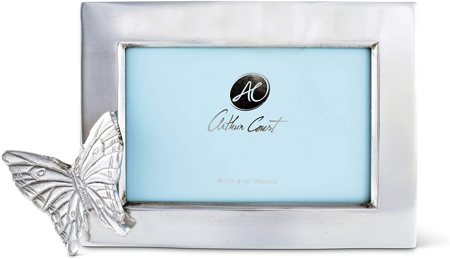 Arthur Court Designs Aluminum 4 x 6 Butterfly Garden Metal Desk/Wall Photo Picture Frame