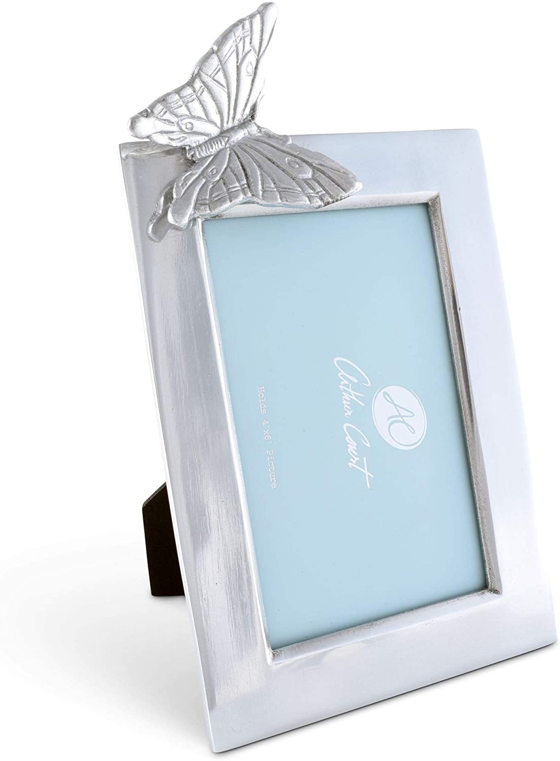 Arthur Court Designs Aluminum 4 x 6 Butterfly Garden Metal Desk/Wall Photo Picture Frame