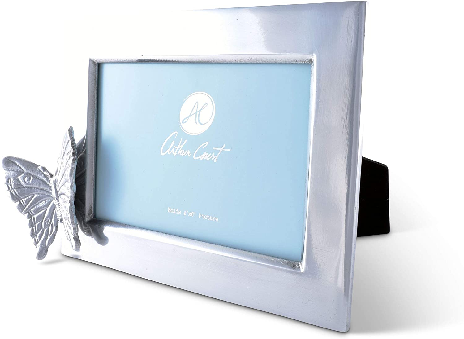 Arthur Court Designs Aluminum 4 x 6 Butterfly Garden Metal Desk/Wall Photo Picture Frame
