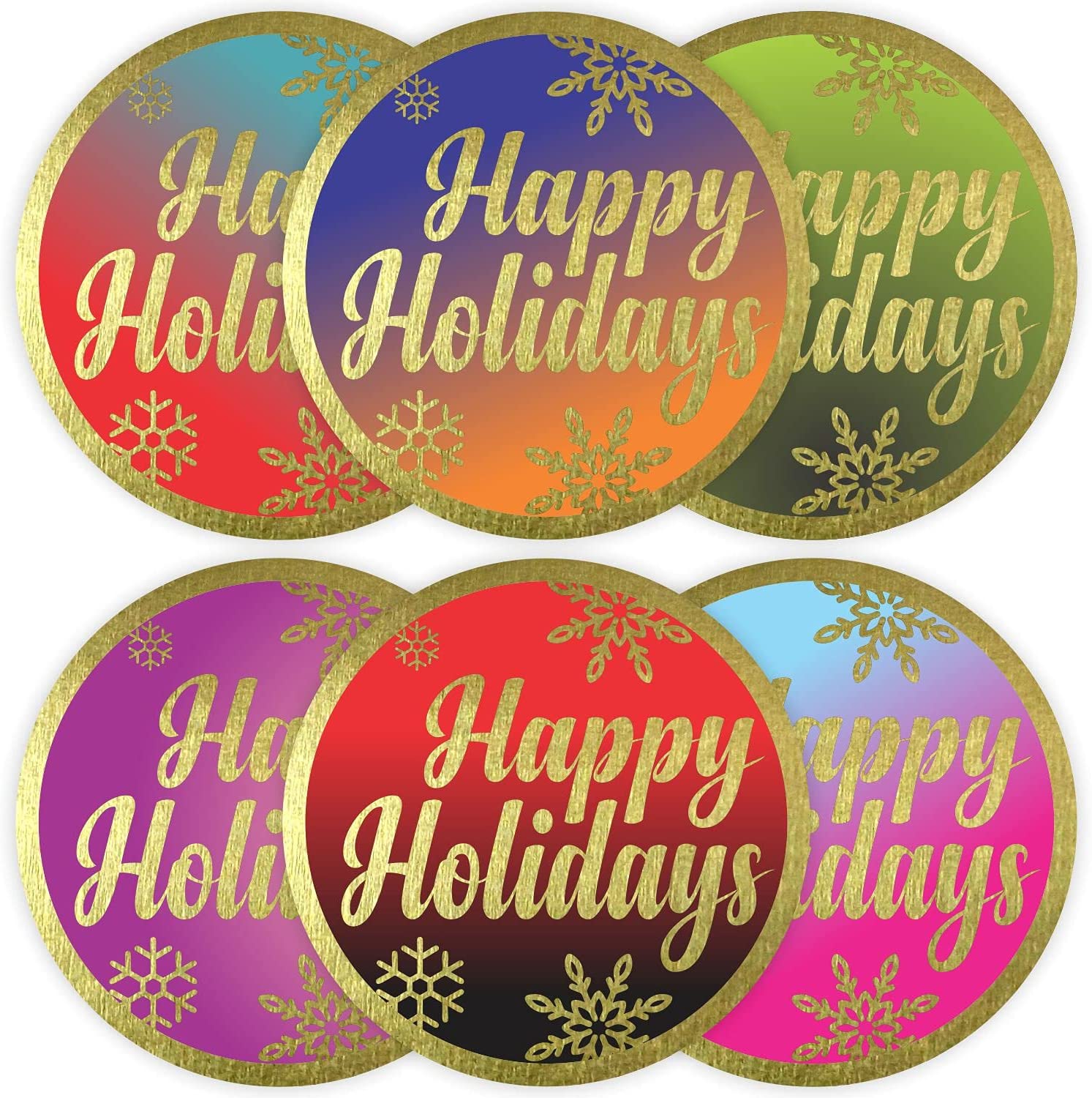 Happy Holidays Stickers - (Pack of 120) 2