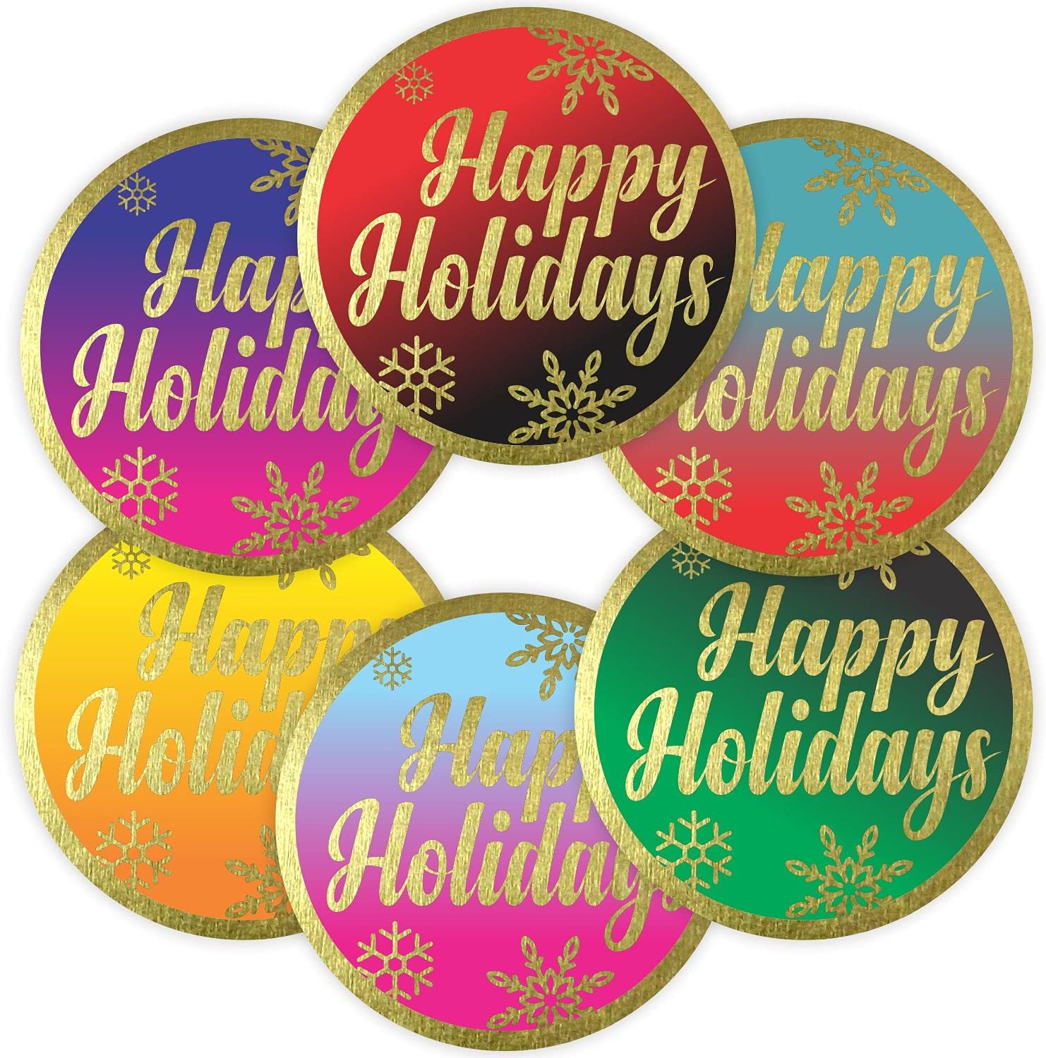 Happy Holidays Stickers - (Pack of 120) 2