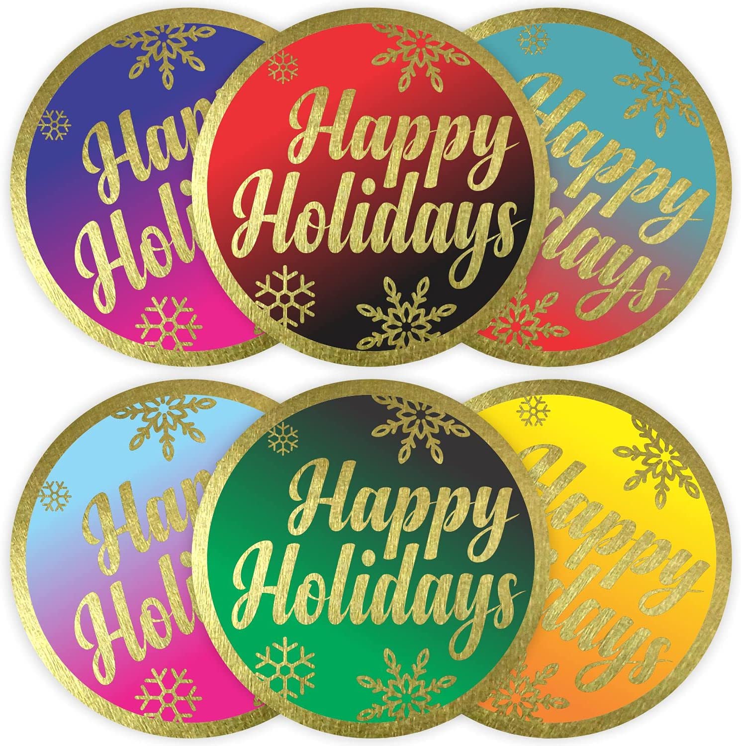 Happy Holidays Stickers - (Pack of 120) 2