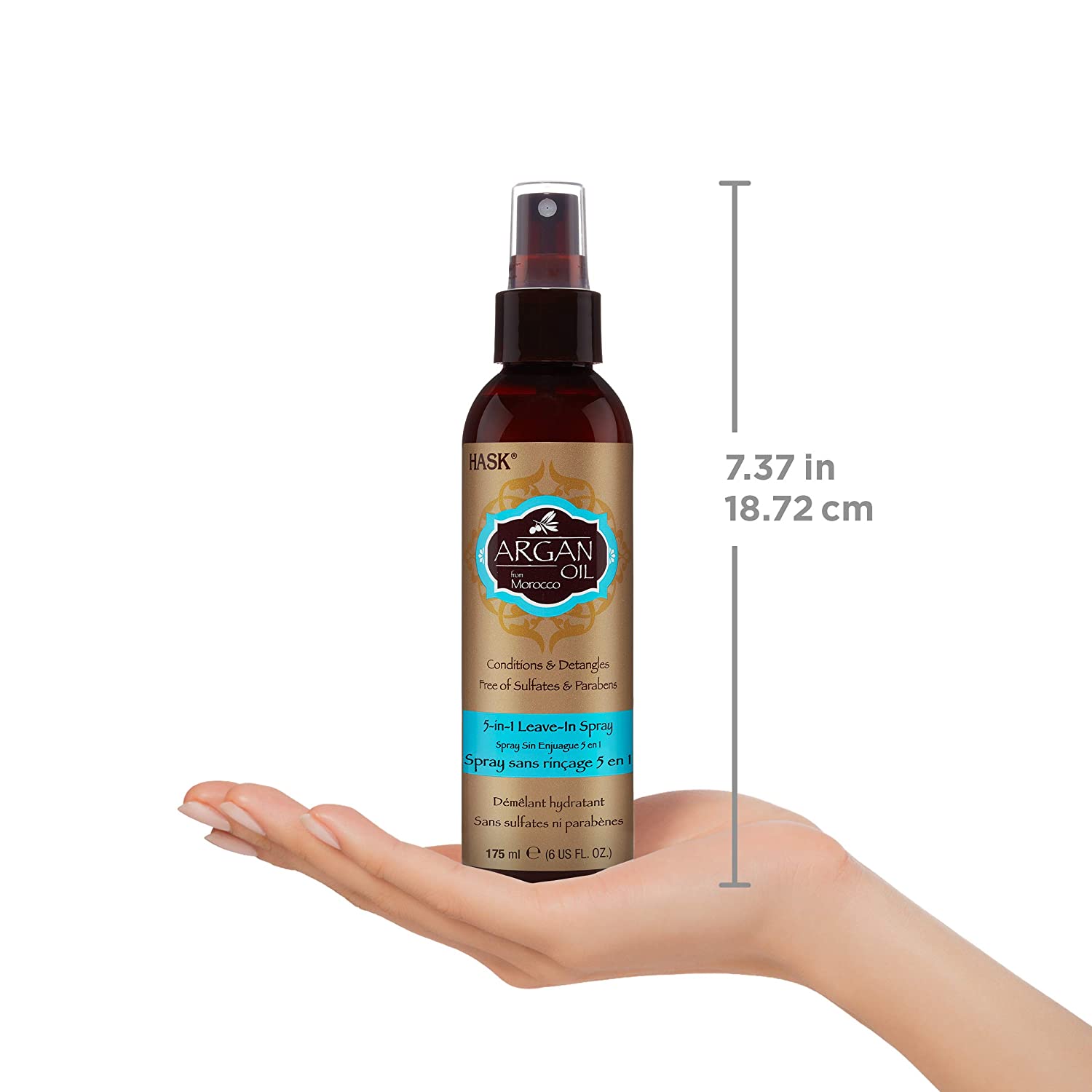HASK Nourishing COCONUT MONOI 5-in-1 Leave In Conditioner Spray for all hair types, color safe, glut