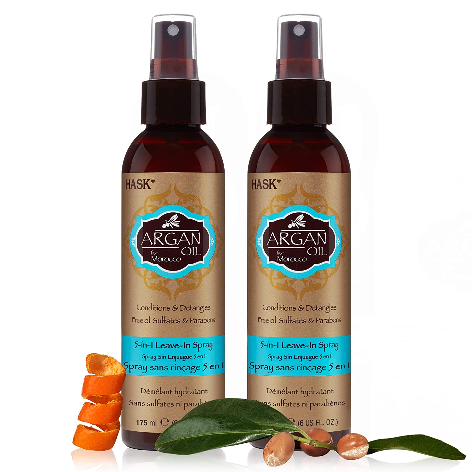 HASK Nourishing COCONUT MONOI 5-in-1 Leave In Conditioner Spray for all hair types, color safe, glut