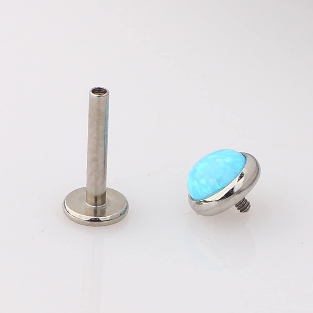 TIANCI FBYJS 16G Fire Opal Lip Ring Piercing Kit Stainless Steel Tragus Helix Earrings Cartilage Lab