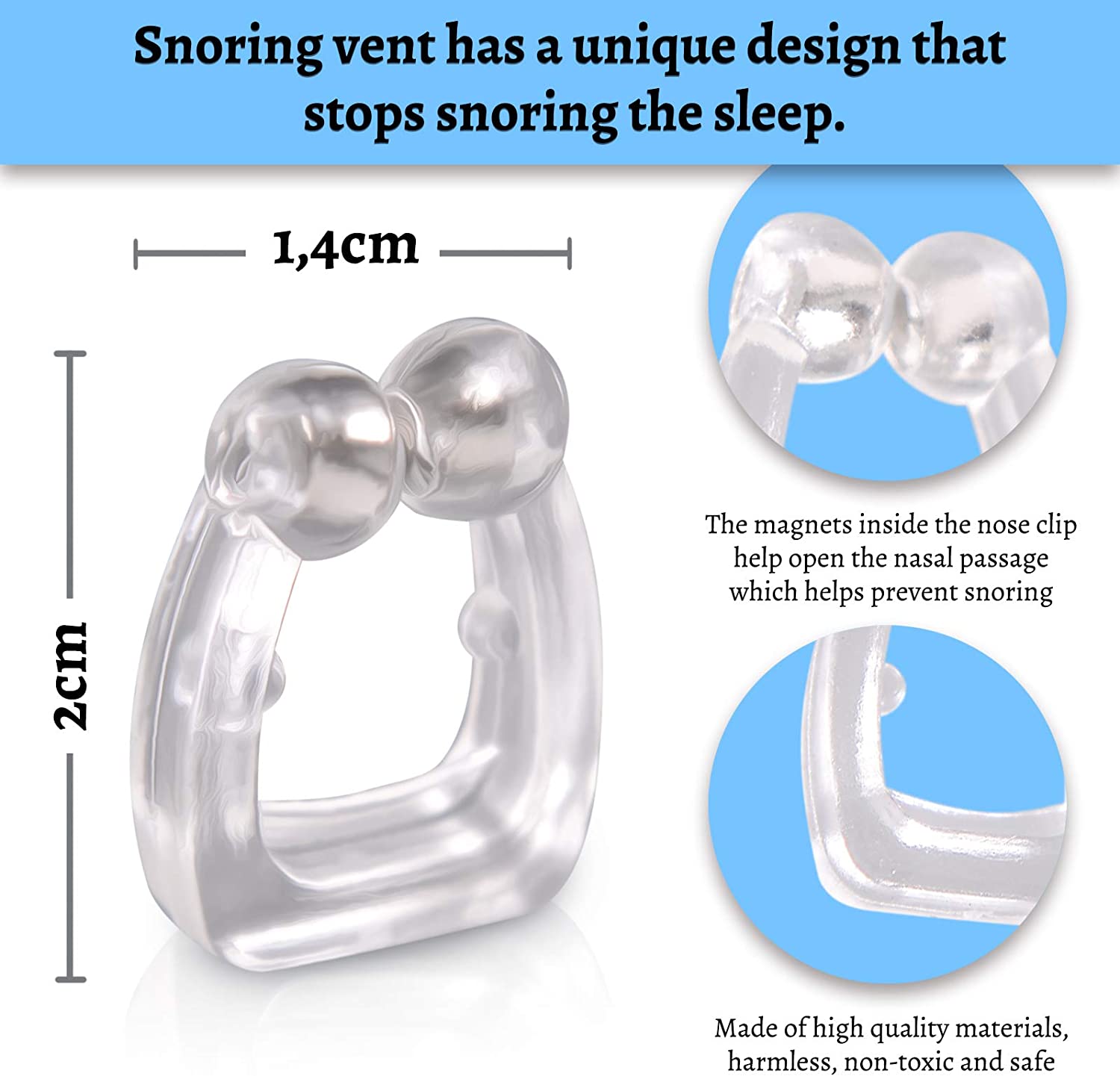 Anti Snoring Devices - Anti Snore Nose Clip Stop Snoring Effective - Easy Sleeping Aid Relieve Snore