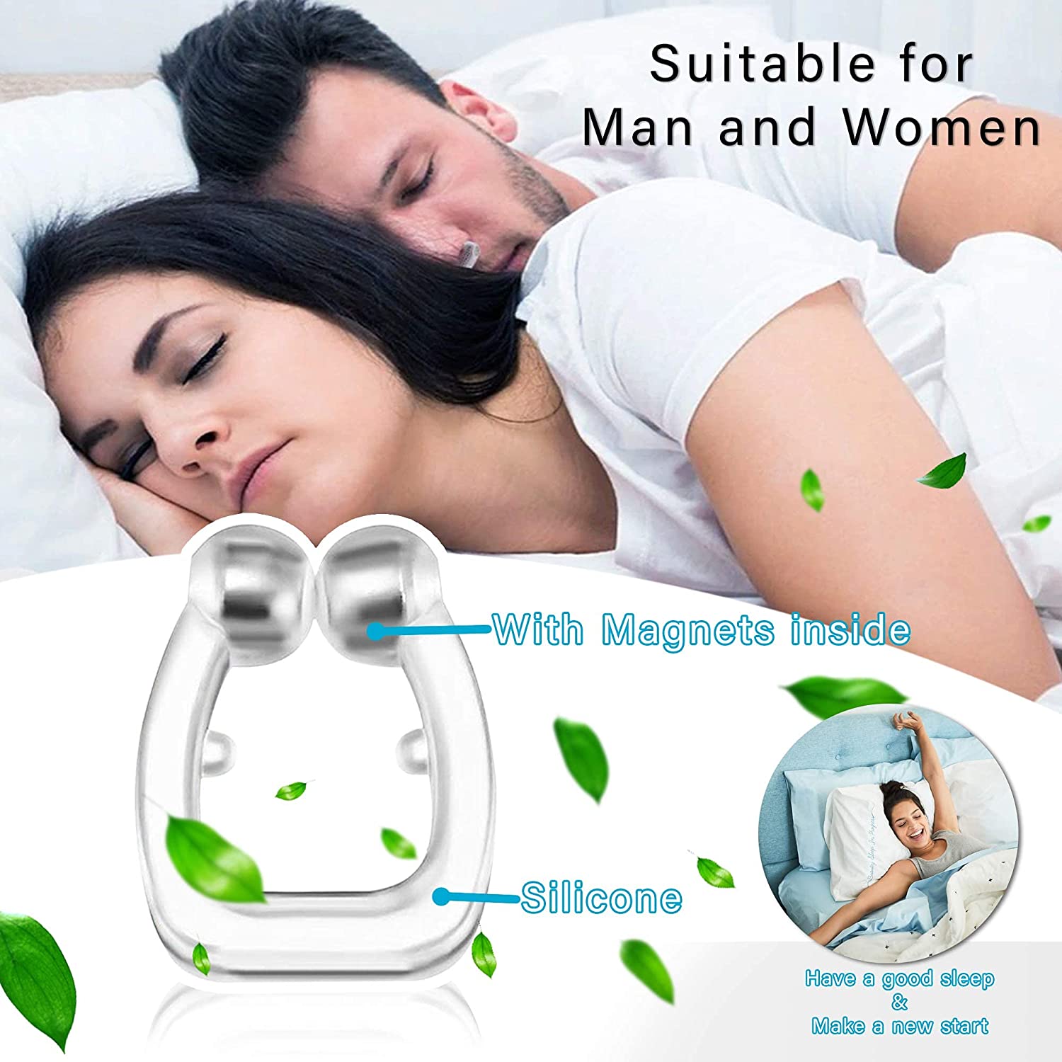 Anti Snoring Devices - Anti Snore Nose Clip Stop Snoring Effective - Easy Sleeping Aid Relieve Snore