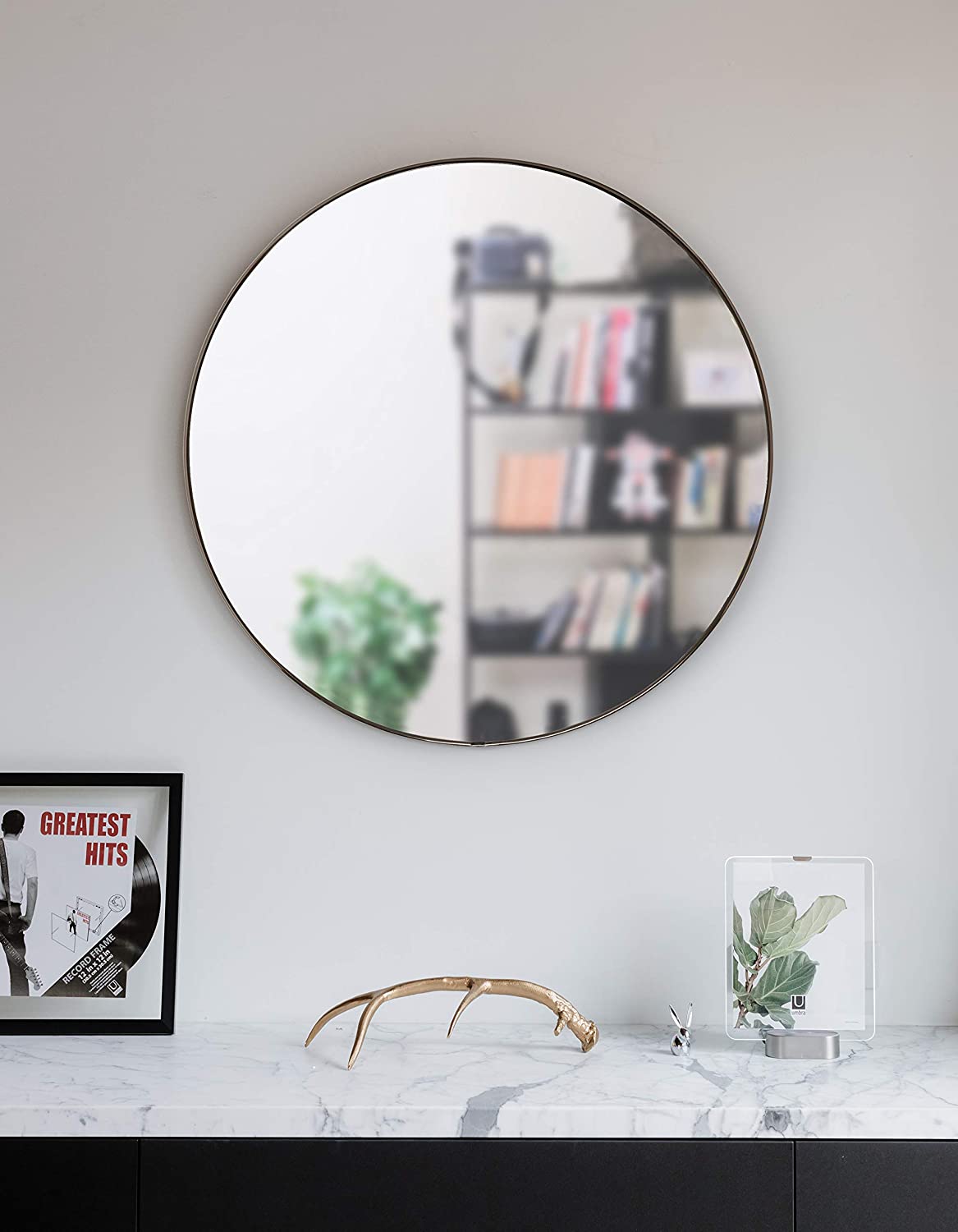 Umbra 1012715-378 , Titanium Hubba 34 Inch Round Entryways, Bathrooms, Living Rooms and More, Double