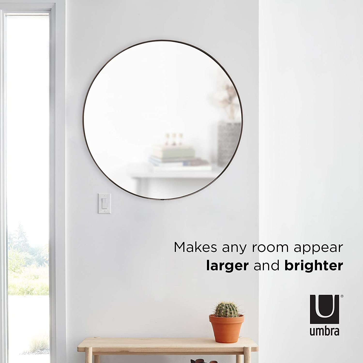 Umbra 1012715-378 , Titanium Hubba 34 Inch Round Entryways, Bathrooms, Living Rooms and More, Double