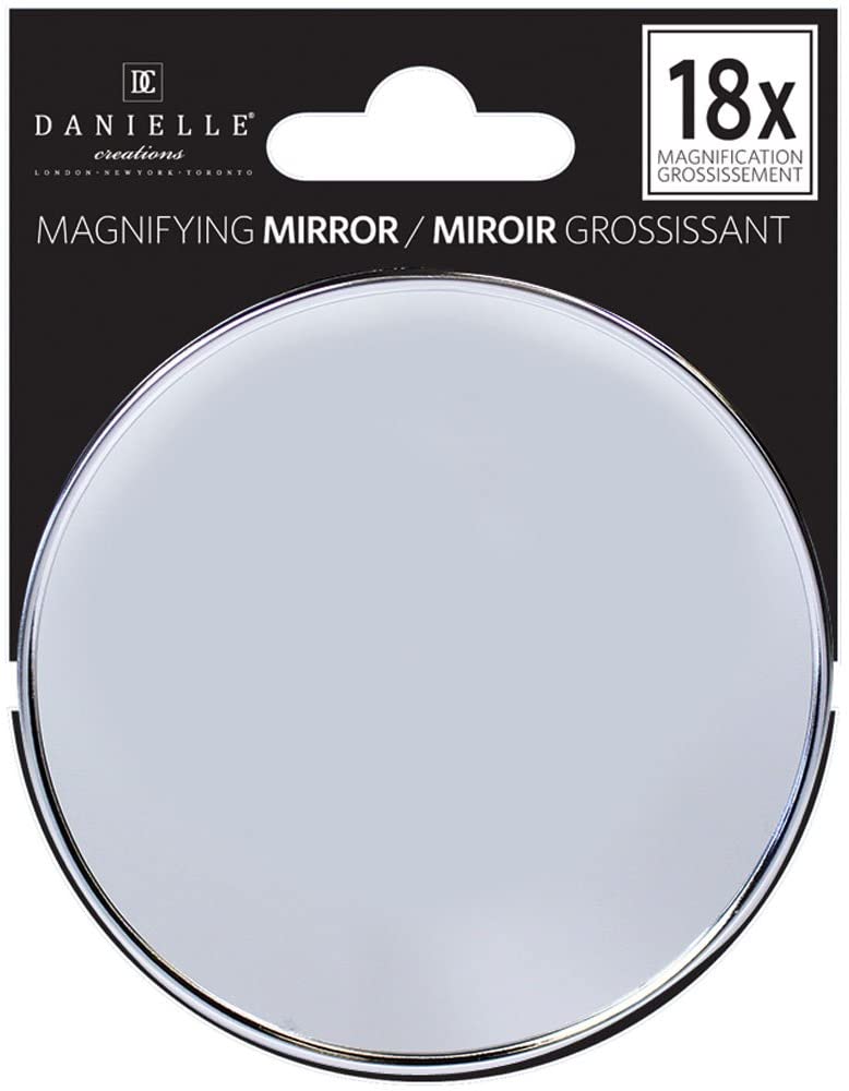 Danielle High Magnification Portable Suction Cup Mirror, 18X
