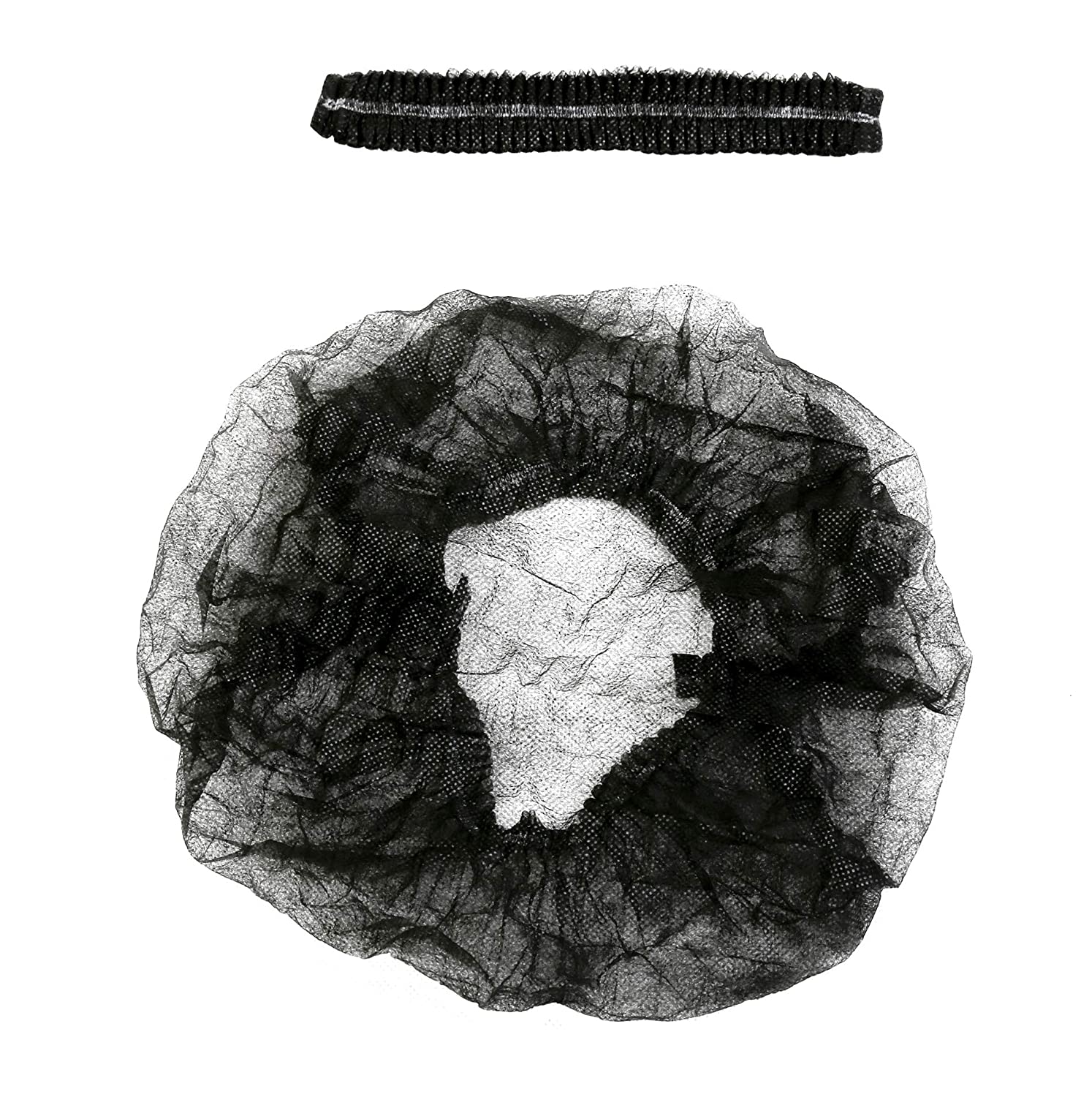 ProtectX Disposable Bouffant (Hair Net) Caps Hair Head Cover Nets 21” (Black 500 pack)