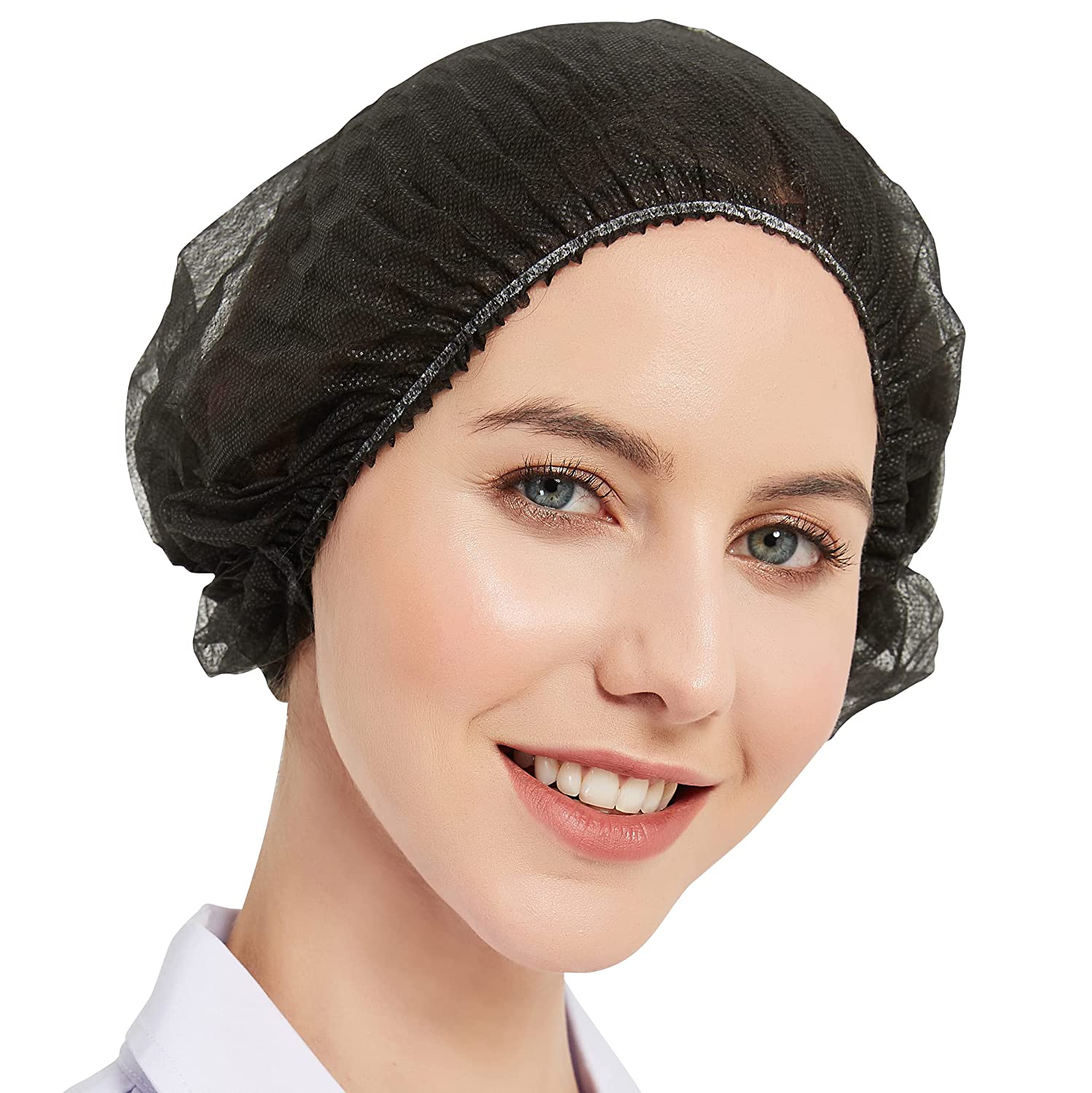 ProtectX Disposable Bouffant (Hair Net) Caps Hair Head Cover Nets 21” (Black 500 pack)