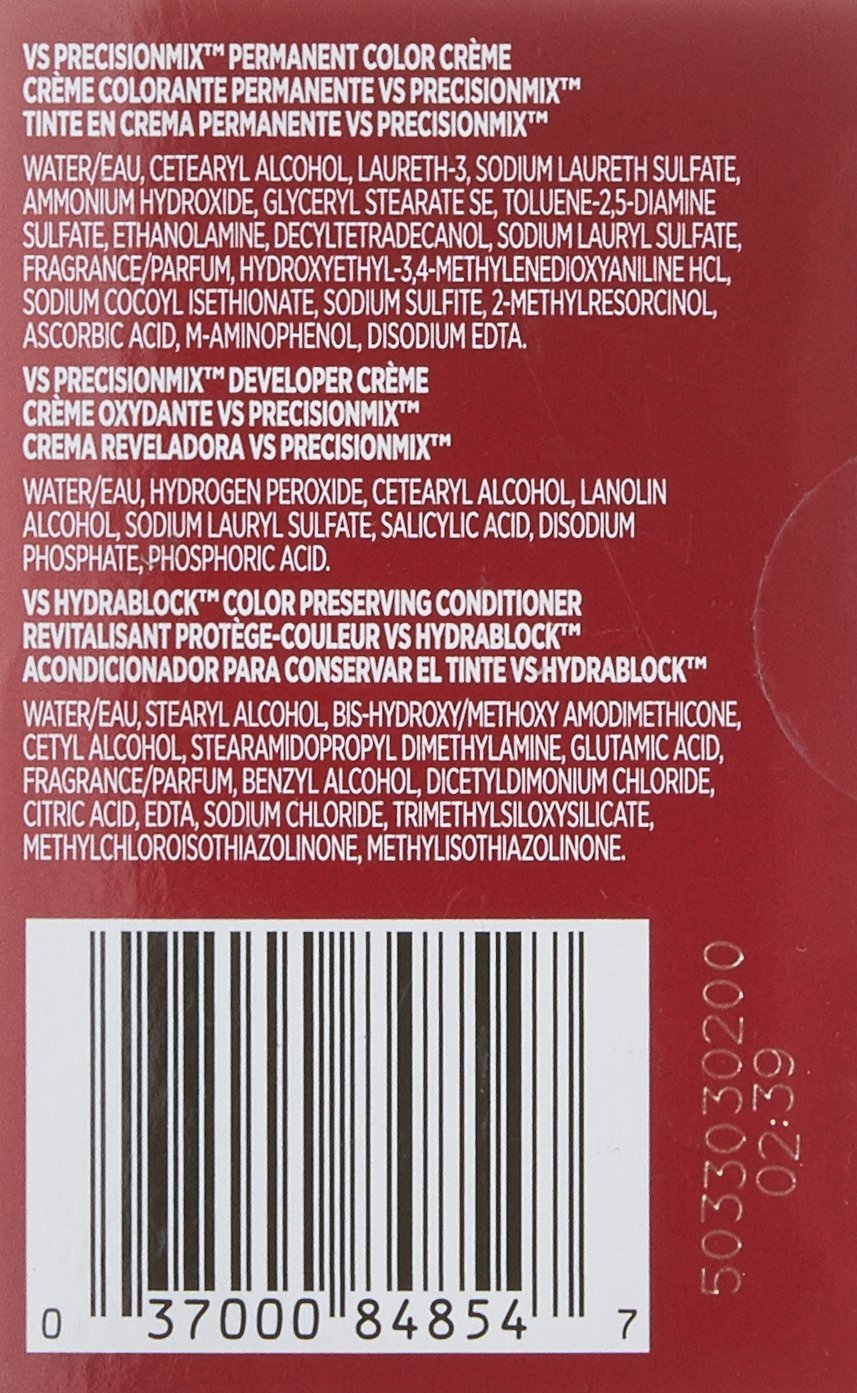 Vidal Sassoon Pro Series Permanent Hair Dye, 2 Black Hair Color, 1 Count