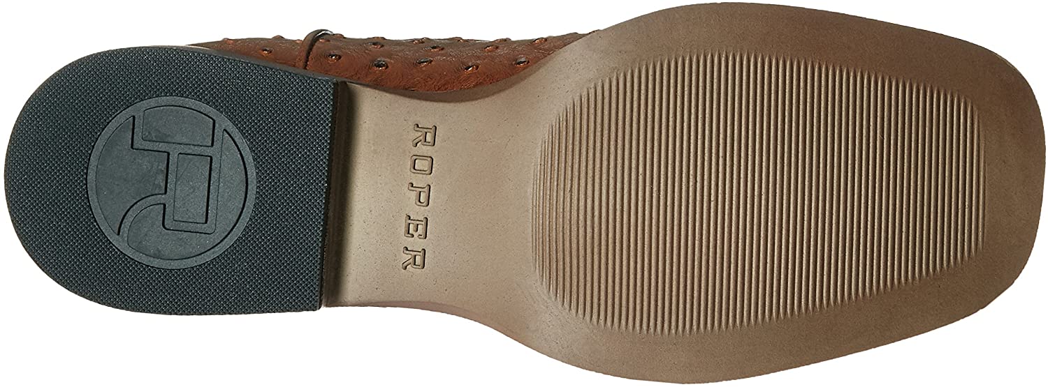 Roper Square Toe Faux Ostrich Western Boot