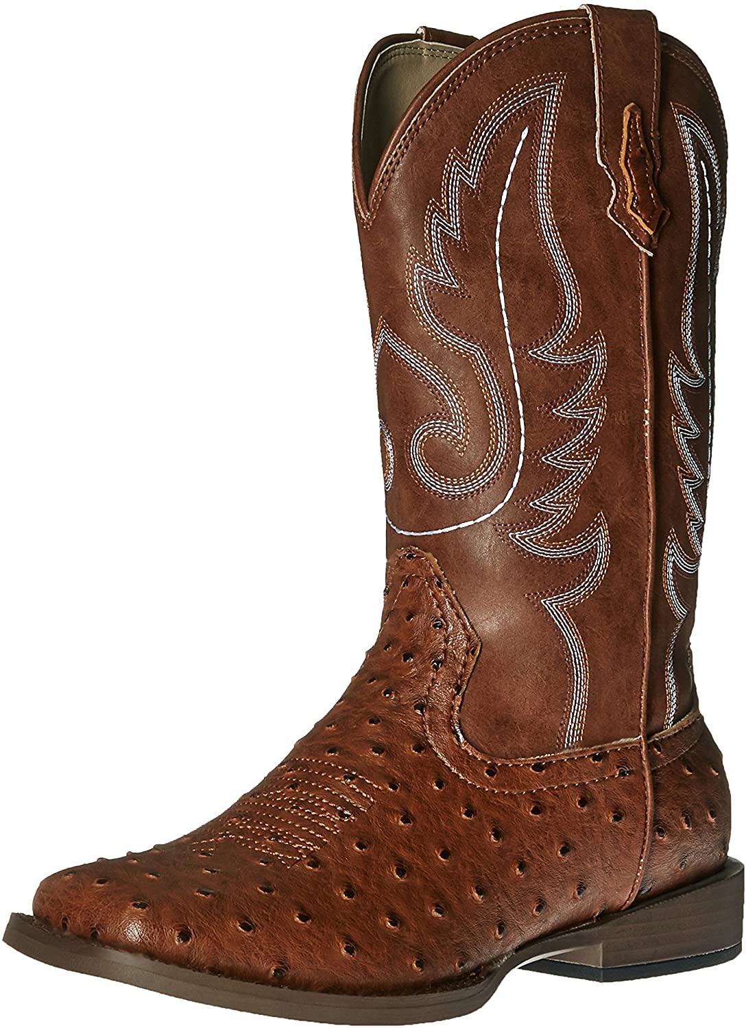 Roper Square Toe Faux Ostrich Western Boot