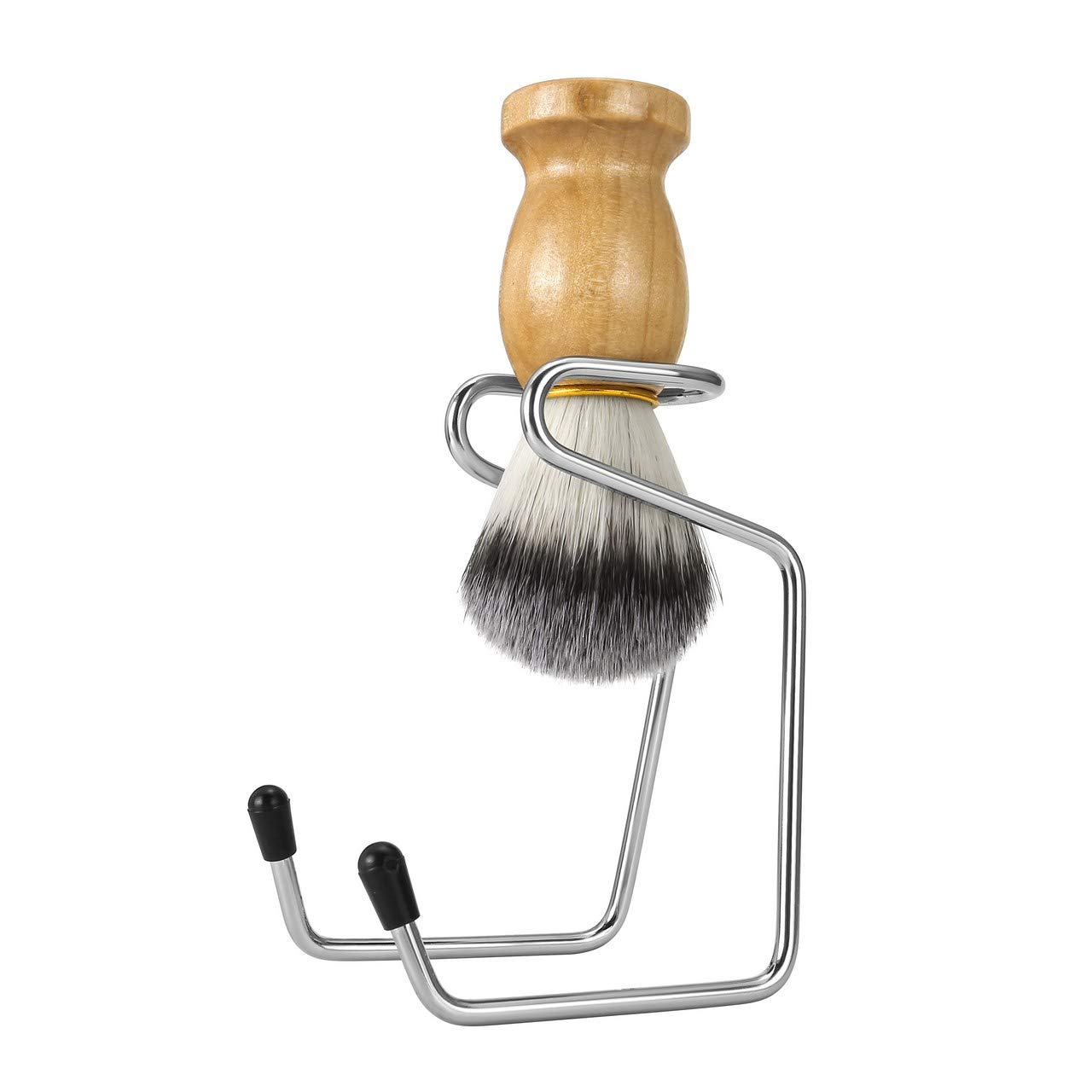 Wismee Shaving Brush Set with Soap Stainless Steel Shaving Brush Razor Holder Stand Shaving Soap Bow