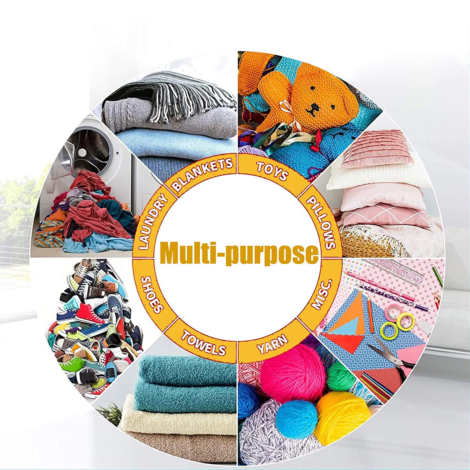 visesunny Storage Basket Mermaid Starfish Nursery Hamper Basket Clothes Toy Storage Organizer Bin Bo