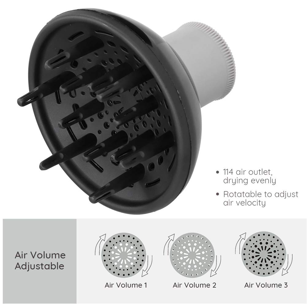 Hair Diffuser Adaptable, Volumizing Diffuser Hair Dryer Stable Environmentally Friendly for Hair Dry