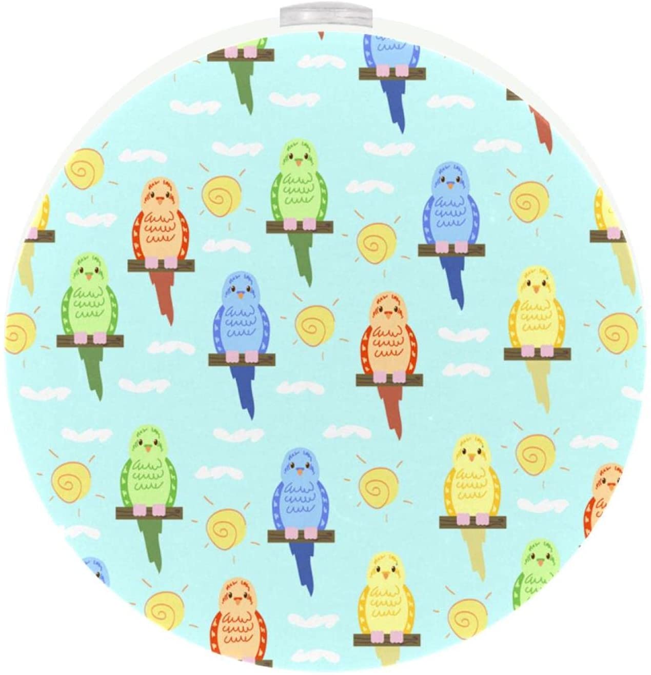 2 Pack Night Light Automatic Dimmable White LED Light with Dusk to Dawn Sensor Diffused Night Lamp H