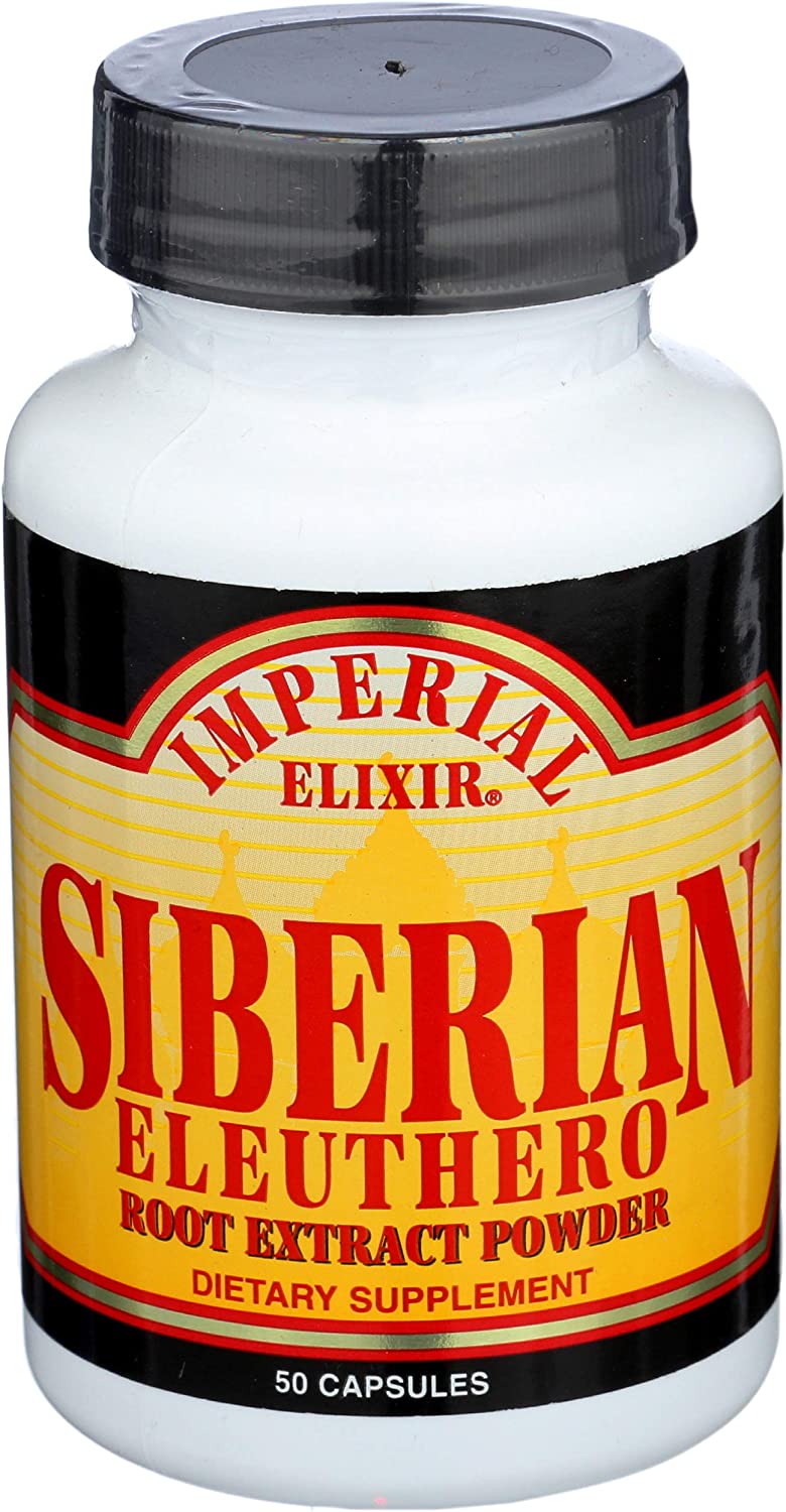 Imperial Elixir Ginseng Siberian Eleuthero Capsules, 2500 Mg, 50 Count