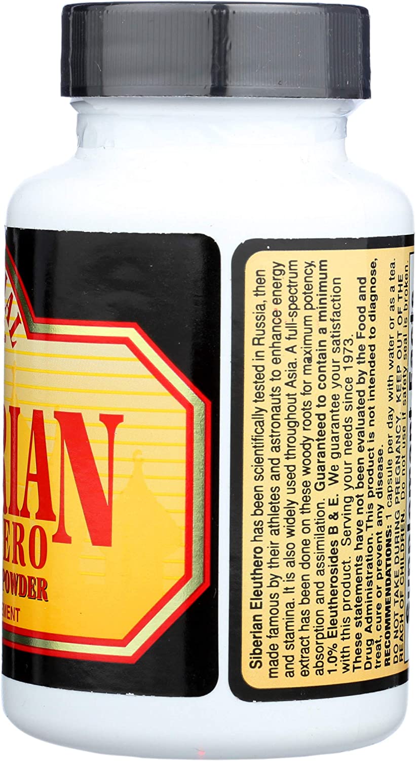 Imperial Elixir Ginseng Siberian Eleuthero Capsules, 2500 Mg, 50 Count