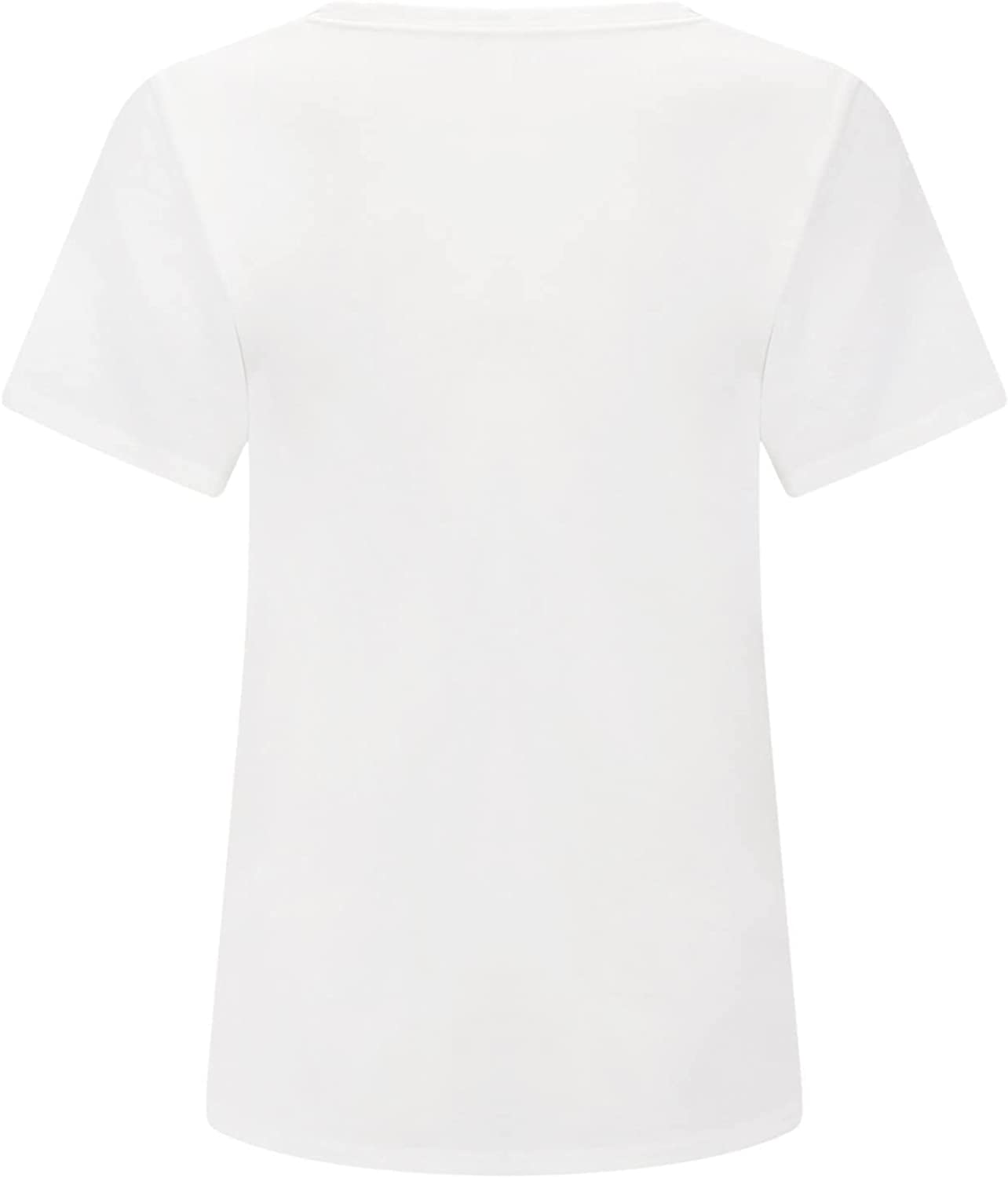 Blusa de Manga Corta suelta para Mujer con Estampado de Pascua Elegante para Mujer