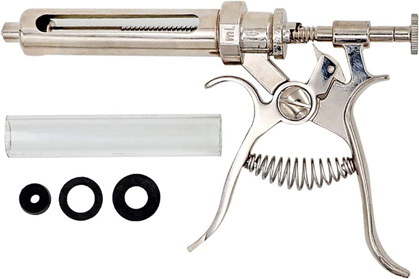 TEHONGMAI Livestock Syringe ​Gun Injector, Adjustable 50ML Animal Semi Automatic Continuous Syring