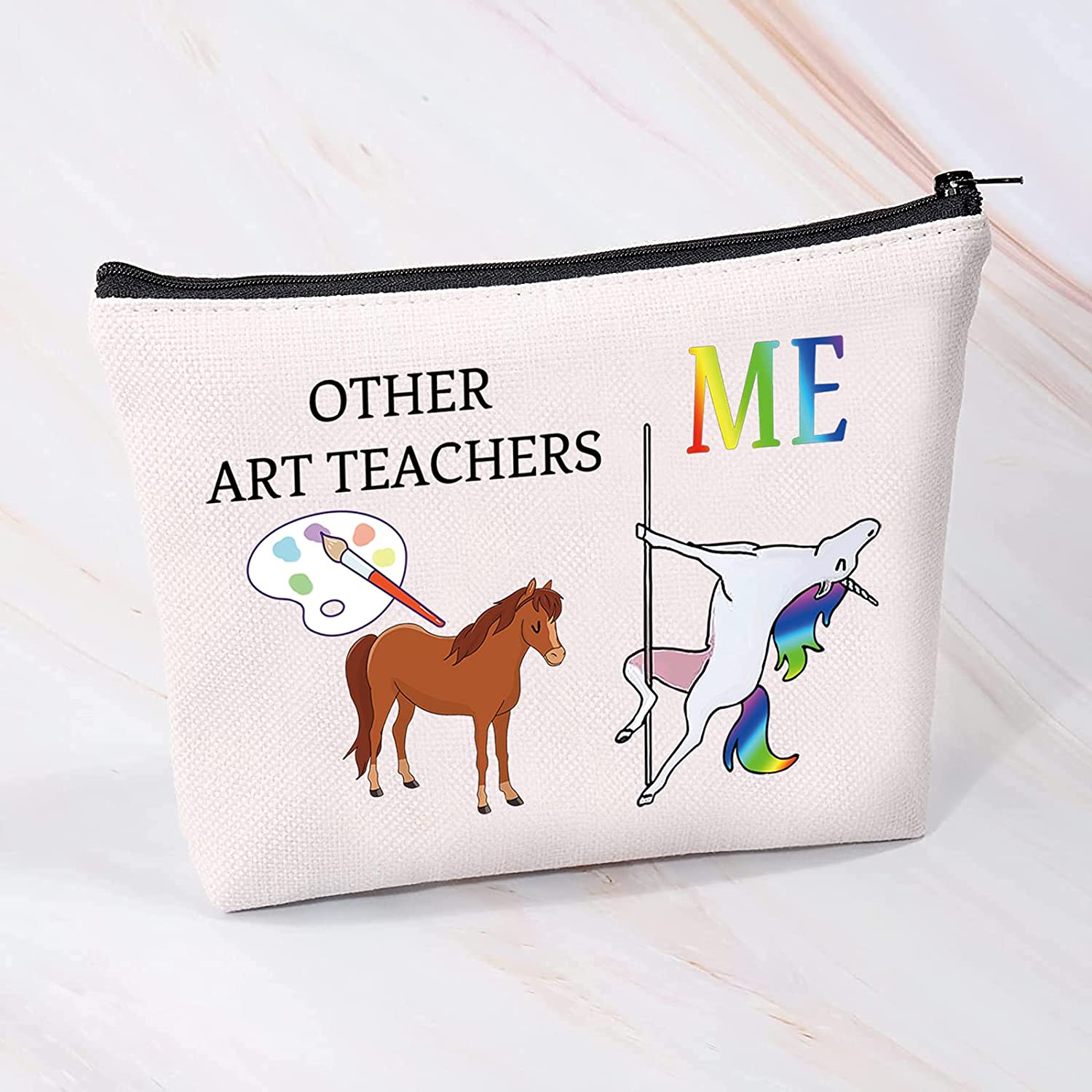 MBMSO Art Teacher Makeup Bag Fun Art Teacher Gifts for Women Art Teacher Appreciation Gifts Other Ar
