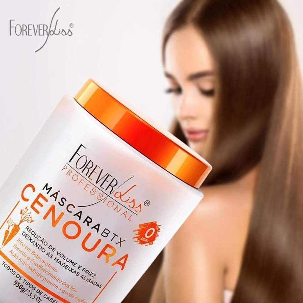 Forever Liss - Linha Btx Cenoura - Mascara Para Reducao de Volume e Frizz 950 Gr - (Btx Carrot Colle